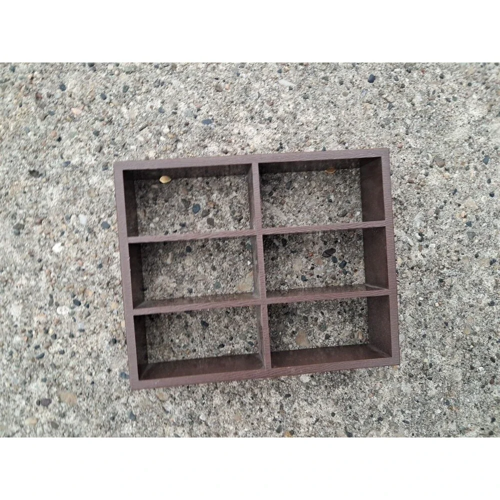 Miniature Wooden Display Shelf Hanging 6 Hole 6